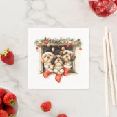 Christmas Shih Tzu Dogs Serviette (Beispiel)