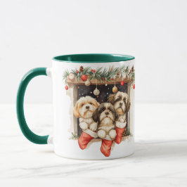Christmas Shih Tzu Dogs Tasse