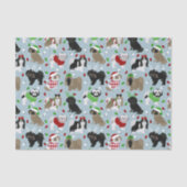 Christmas Shih Tzu Dogs Tissue Paper Seidenpapier (Vorderseite)