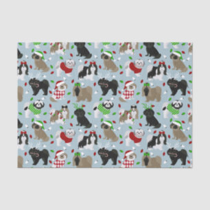 Christmas Shih Tzu Dogs Tissue Paper Seidenpapier