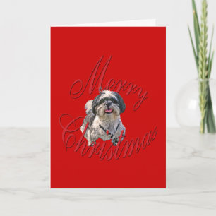 Christmas Shih Tzu Feiertagskarte