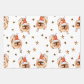 Christmas Shih Tzu Lover Muster, Hundebesitzer Ges Geschenkpapier Set (Vorderseite)