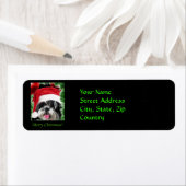 Christmas Shih Tzu Rücksendeadressen-Aufkleber (Insitu)