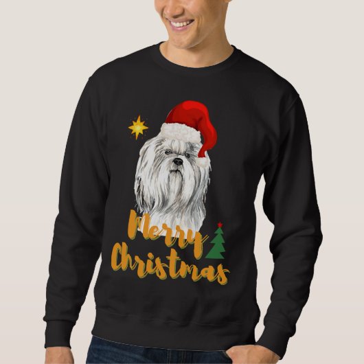 Christmas Shih Tzu Sweatshirt (Vorderseite)