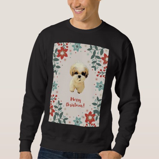 Christmas Shih Tzu Sweatshirt (Vorderseite)
