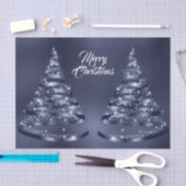 Christmas Shiny Blue Ribbon Tree Sparkle Seidenpapier (Handwerk)