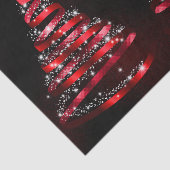 Christmas Shiny Red Ribbon Tree Sparkle Black Seidenpapier (Ausschnitt)