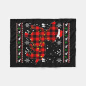 Christmas Shirt For Dachshund Lover Gift Santa Buf Fleecedecke (Vorderseite (Horizontal))