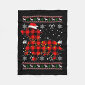 Christmas Shirt For Dachshund Lover Gift Santa Buf Fleecedecke (Vorderseite)