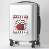 Christmas Shirt for Sloth Lover Gift Santa Buffalo Aufkleber (Koffer)
