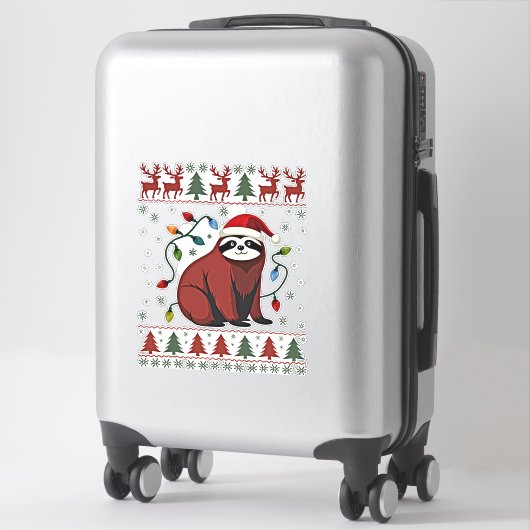 Christmas Shirt for Sloth Lover Gift Santa Buffalo Aufkleber (Koffer)