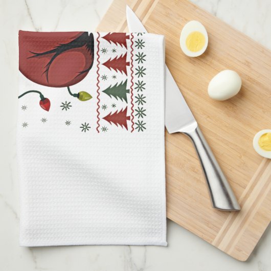 Christmas Shirt for Sloth Lover Gift Santa Buffalo Geschirrtuch (Viertel Falte)