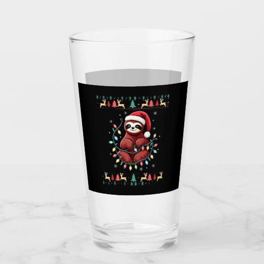Christmas Shirt for Sloth Lover Gift Santa Buffalo Glas (Vorderseite)