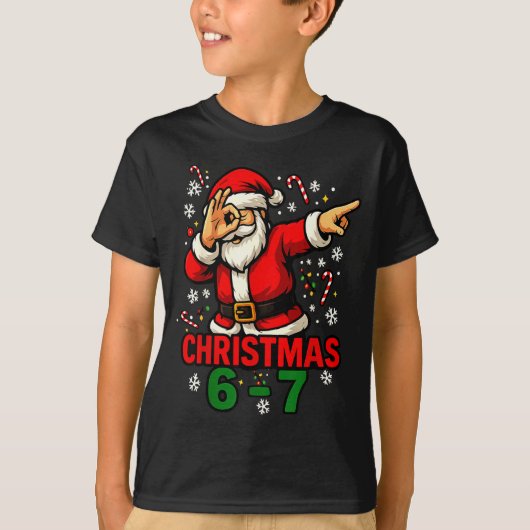 Christmas Shirt - Funny Dabbing Santa 6 7 Meme (Vorderseite)