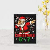 Christmas Shirt - Funny Dabbing Santa 6 7 Meme  Karte (Gelbe Blume)