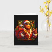 Christmas Shirts Funny Xmas Sasquatch Santa Bigfoo Karte (Gelbe Blume)