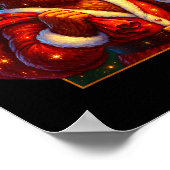 Christmas Shirts Funny Xmas Sasquatch Santa Bigfoo Poster (Ecke)