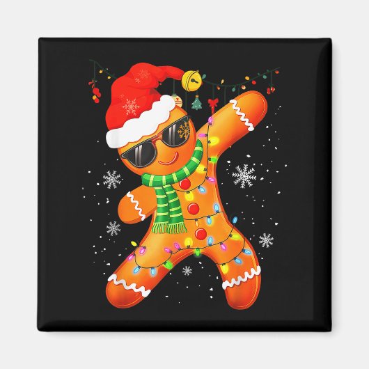 Christmas Shirts Kids Boys Toddler Gingerbread Xma Magnet (Vorne)