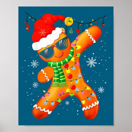 Christmas Shirts Kids Boys Toddler Gingerbread Xma Poster (Vorne)