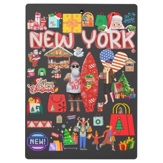 Christmas Shopping Klemmbrett (Rückseite)