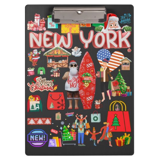 Christmas Shopping Klemmbrett (Vorderseite)