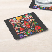 Christmas Shopping Rechteckiger Pappuntersetzer (angewinkelt)