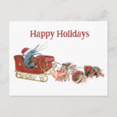 Christmas Shrimp Hermit Crab Crustaceancore Schlit Postkarte (Vorderseite)