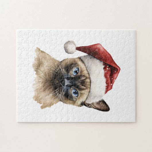 Christmas Siamese Cat Puzzle (Horizontal)