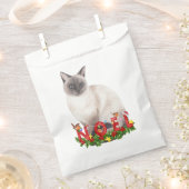 Christmas Siamese Cat Watercolor Geschenktütchen (Ausgeschnitten)