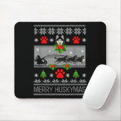 Christmas Siberian Husky Dog Husky Ugly Merry Husk Mousepad (Mit Mouse)