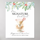 Christmas Signature Cocktail Bar Signs Martini Poster (Vorne)