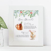 Christmas Signature Cocktail Drink Signage