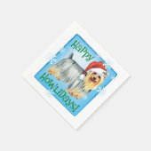 Christmas Silky Terrier Napkins Serviette (Ecke)