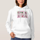 Christmas Silly Goose Vintage Stamps Hoodie (Vorderseite)