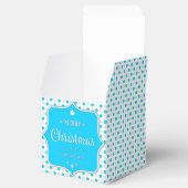 Christmas Silver-Blue Polka Dots Gefälligkeitsbox Geschenkschachtel (Geöffnet)