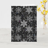Christmas silver sparkle snow flakes karte (Gelbe Blume)
