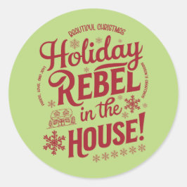 Christmas | Silvesteraufkleber Runder Aufkleber