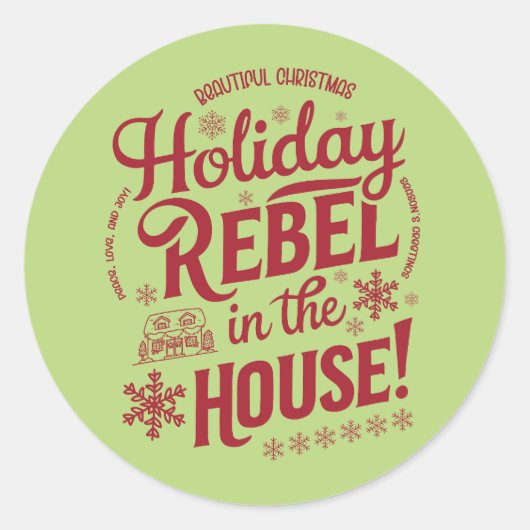 Christmas | Silvesteraufkleber Runder Aufkleber (Vorderseite)