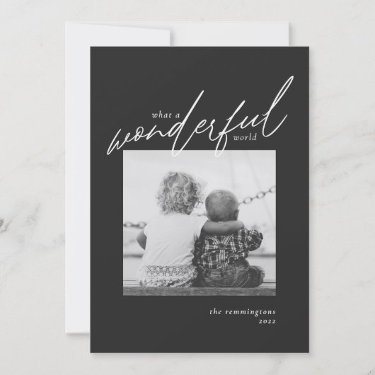 Christmas Simple Foto Black Silver Metallic (Vorderseite)