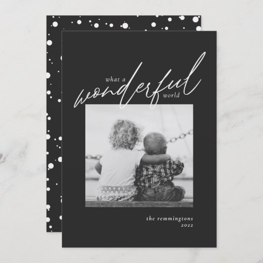 Christmas Simple Foto Black Silver Metallic (Vorne/Hinten)