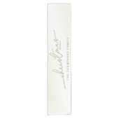 Christmas Simple Gold Calligraphy Script Segings Kurzer Tischläufer (Vorderseite)