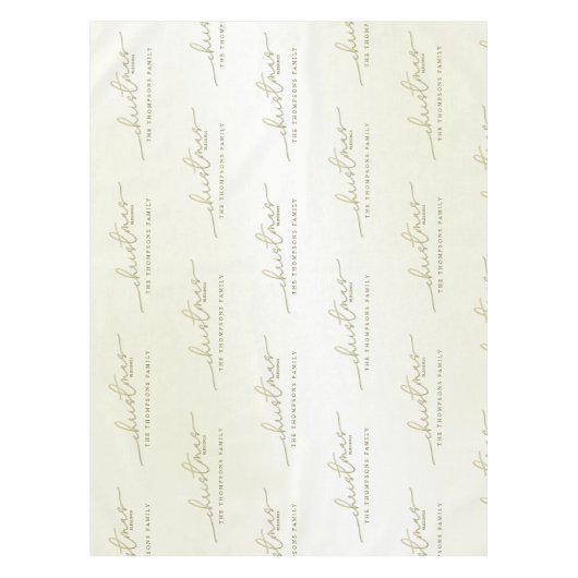 Christmas Simple Gold Calligraphy Script Segings Tischdecke (Vorderseite)