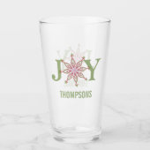 Christmas Simple Jored Green Niedlich Snowflake Glas (Vorderseite)