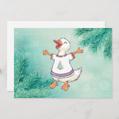 Christmas Singer Fun Funny Feiertagskarte (Vorne/Hinten)