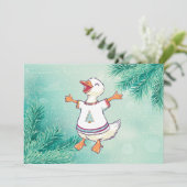 Christmas Singer Fun Funny Feiertagskarte (Stehend Vorderseite)