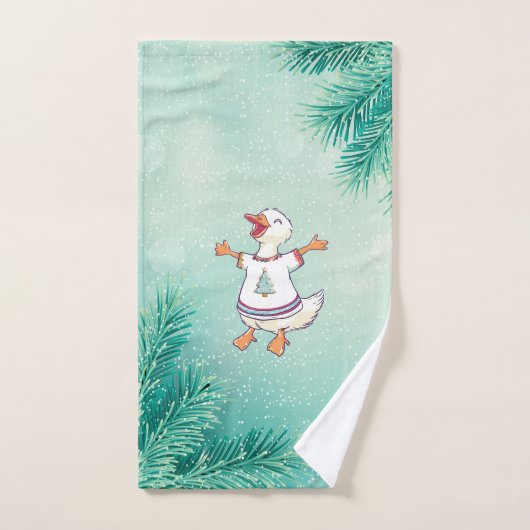 Christmas Singer Fun Funny Handtuch (Handtuch)