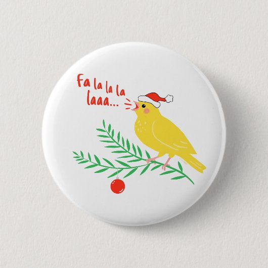 Christmas Singing Canary Button (Vorderseite)