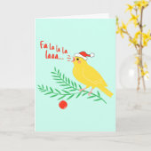 Christmas Singing Canary Karte (Gelbe Blume)