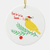 Christmas Singing Canary Keramik Ornament (Vorne)