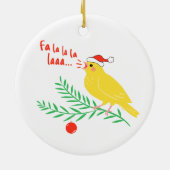 Christmas Singing Canary Keramik Ornament (Hinten)